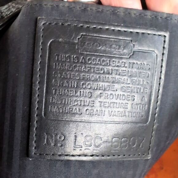 Vintage Coach Small Hudson Zip Black 🖤 Pebble Leather Crossbody - Picture 9 of 12